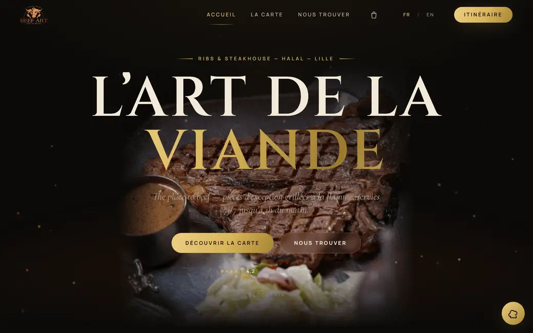 Aperçu du site BEEF ART