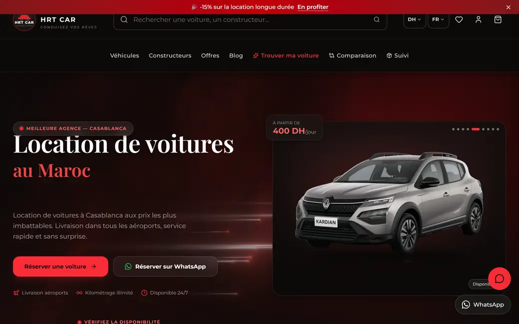 Aperçu du site HRT Car