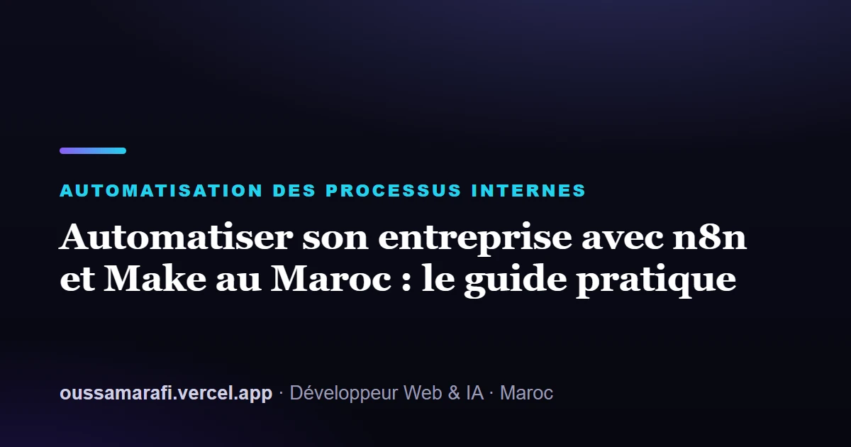 Illustration de l'article : Automatiser son entreprise avec n8n et Make au Maroc : le guide pratique