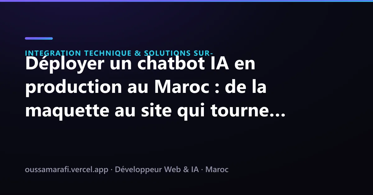 Illustration de l'article : Déployer un chatbot IA en production au Maroc : de la maquette au site qui tourne 24/7