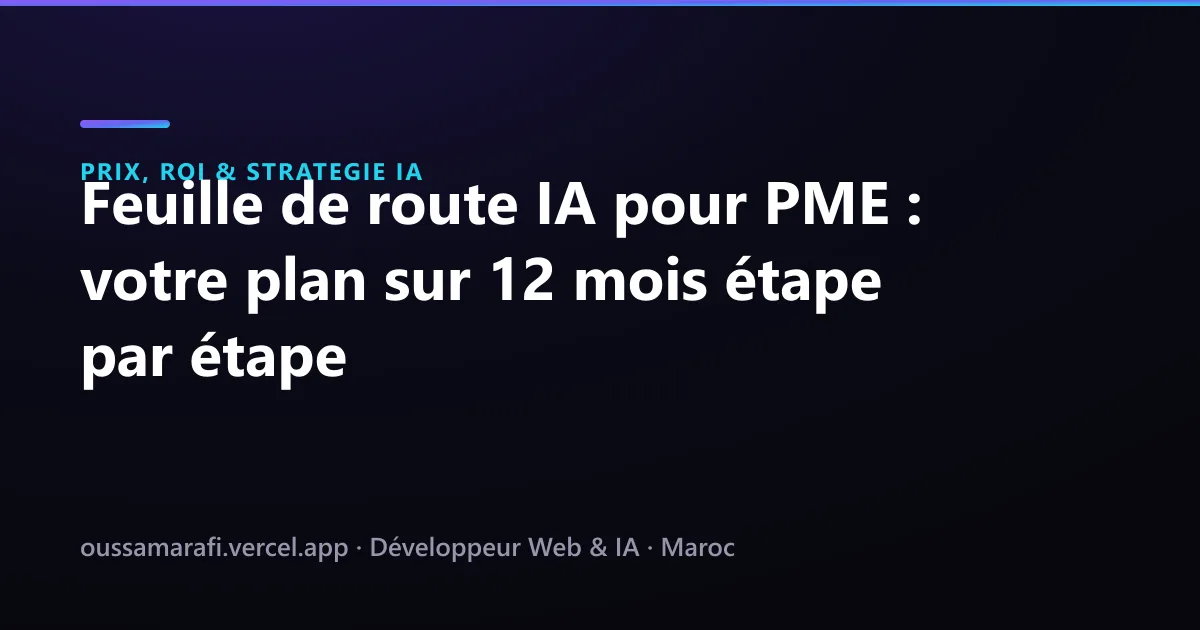 Illustration de l'article : Feuille de route IA pour PME : votre plan sur 12 mois étape par étape