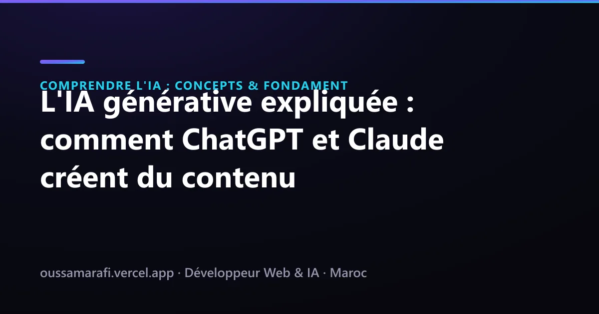 Illustration de l'article : L'IA générative expliquée : comment ChatGPT et Claude créent du contenu