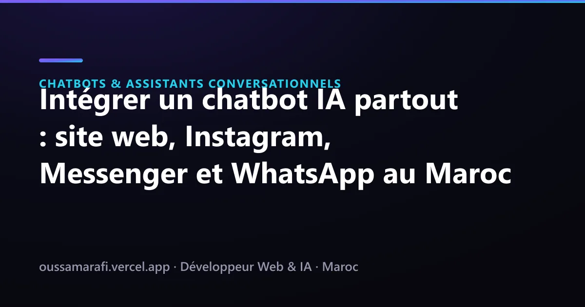 Illustration de l'article : Intégrer un chatbot IA partout : site web, Instagram, Messenger et WhatsApp au Maroc