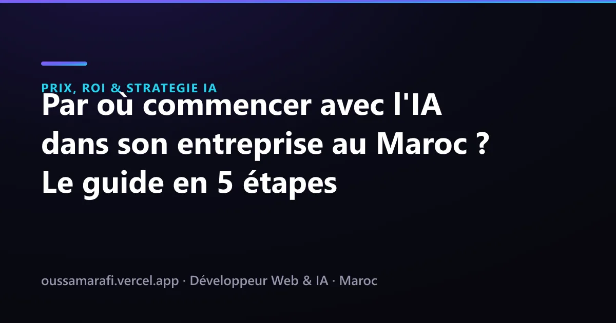 Illustration de l'article : Par où commencer avec l'IA dans son entreprise au Maroc ? Le guide en 5 étapes