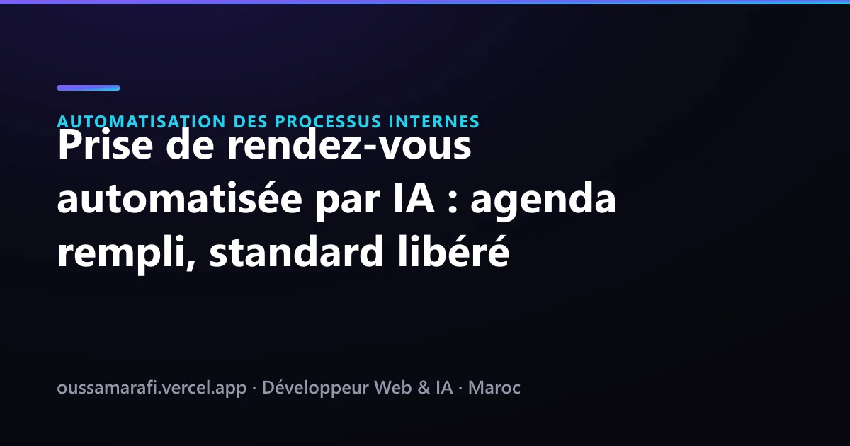 Illustration de l'article : Prise de rendez-vous automatisée par IA : agenda rempli, standard libéré