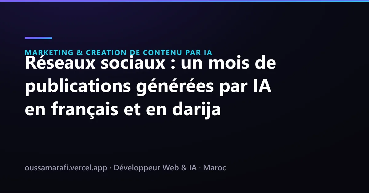 Illustration de l'article : Réseaux sociaux : un mois de publications générées par IA en français et en darija