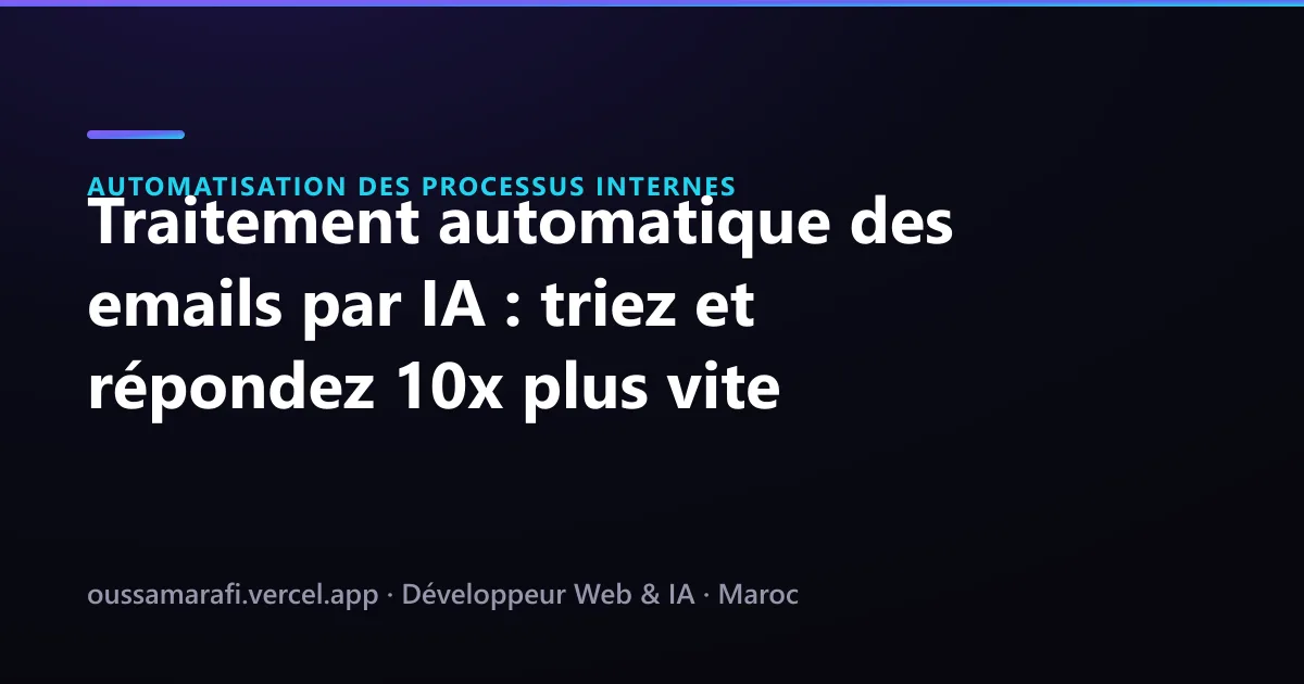 Illustration de l'article : Traitement automatique des emails par IA : triez et répondez 10x plus vite