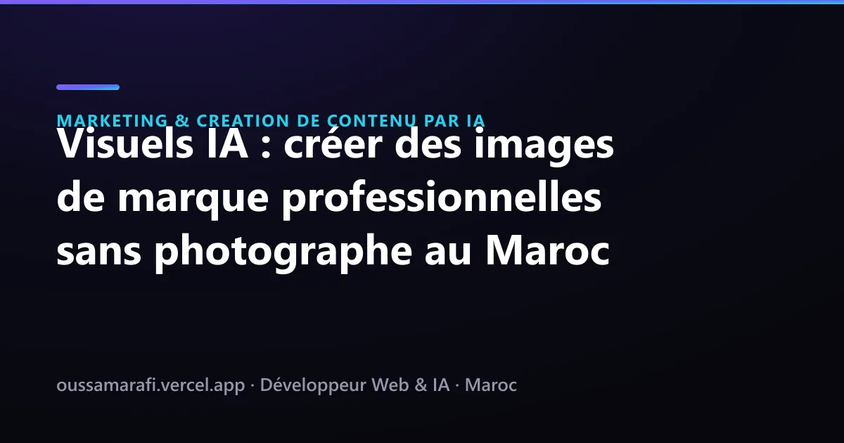 Illustration de l'article : Visuels IA : créer des images de marque professionnelles sans photographe au Maroc